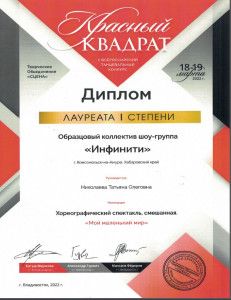 Образцовый коллектив любительского художественного творчества шоу-группа "Инфинити"